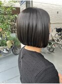 「20代30代40代　グラデーションラインボブ」 鹿毛