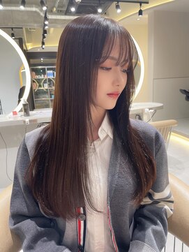 ロンドメリア 天神大名店(Lond Melia) イメチェンヘアスタイル美髪のススメワイドバングブルーブラック