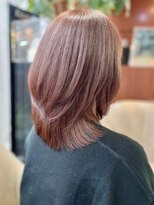 クオリス 上板橋店(QUALIS) 30代40代ひし形大人可愛い丸みレイヤーピンクベージュ白髪染め