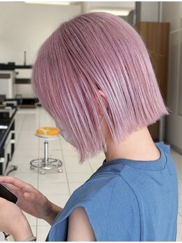 バイエイト(X８)の写真/【名古屋駅】透明感抜群のカラー♪ブリーチなしでも個性を引き立てる美しい色味が叶う[髪質改善/ブリーチ]