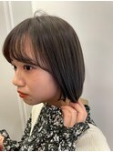 #切りっぱなしボブ #前下りボブ #顔周りレイヤー #小顔カット