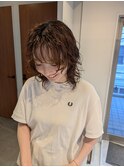 レイヤーカット、パーマ【ミディアム】