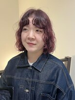 ナループロア ハチ(Nalu pu loa hachi)&nbsp;ボブパーマ,ウェーブパーマ,暖色カラー