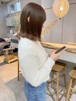 ミント(mint) ヘーゼルブラウン×切りっぱなしボブ!