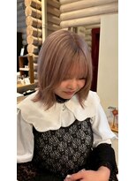 クレエ ヘアー デザイン(creer hair design)&nbsp;透明感ブリーチダブルカラーミルクティーベージュ小顔ボブ
