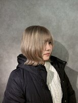 ニュイ 茨木店(nui +)&nbsp;着物ヘア/ダークアッシュ/ミディアムレイヤーカット/茨木