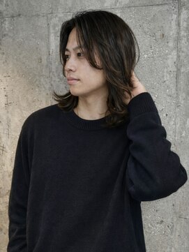 オルカ(ORCA) men's/ニュアンスパーマ/リバースセンターパート/眉毛/新宿