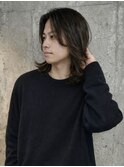 men's/ニュアンスパーマ/リバースセンターパート/眉毛/新宿