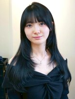 スターズレイ 本川越(STARS ray)&nbsp;韓国ヘア レイヤーカット 黒髪ロング ワンホンレイヤー 艶髪