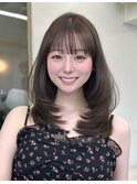 10代20代30代前髪あり/ハッシュカット/ロングレイヤー/顔まわり 