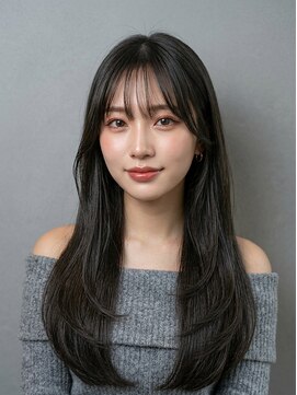 ヘアーリゾートレガロ 八尾店(Hair Resort regalo) アンブレラカラーミディアムヘアショートカットセミロング50代