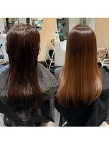 ビーアップヘアー(be:up hair)&nbsp;実例　カット縮毛矯正髪質改善トリートメント