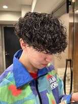 メンズサロン ガウディ 三宮店(men's salon Gaudi)&nbsp;波巻きスパイラルパーマ×メンズ刈り上げツーブロックマッシュ