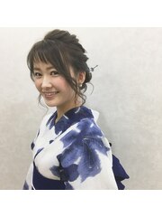 【大人の浴衣着付け】ゆるふわアレンジセット