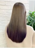 ハイグレージュ×バイオレットグラデーション☆