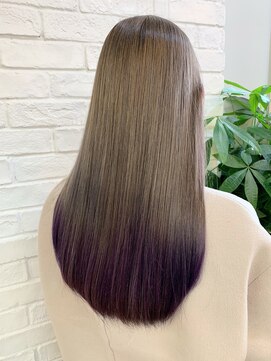 トハコ(&haco) ハイグレージュ×バイオレットグラデーション☆