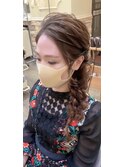 大人っぽくサイドの編みおろし★