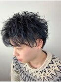 ブルーアッシュ　×　マッシュ　×　無造作