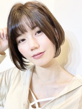 アルファ(Hair Salon alpha) 【大人可愛い】ニュアンスショートボブ×透明感カラー