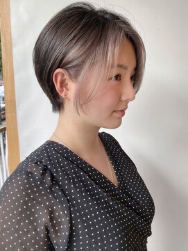 モリオフロムロンドン 原宿本店(morio from London) 【morio原宿】耳かけショート デザインカラー インナーカラー