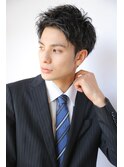 爽やかアップバング刈り上げツーブロックショート○
