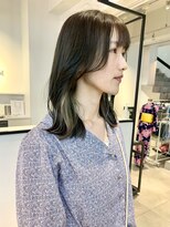 ゼスト パーク(ZEST PARK)&nbsp;インナーカラー オリーブグレージュ 顔周り 吉祥寺 《宮坂》