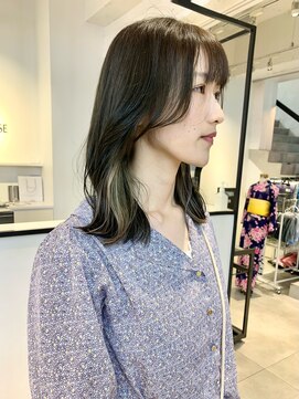 ゼスト パーク(ZEST PARK) インナーカラー オリーブグレージュ 顔周り 吉祥寺 《宮坂》