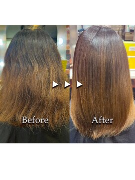 ヘアー リードレス(hair Re:dress) 大人ツヤ髪ナチュラルストレート髪質改善ミディアム