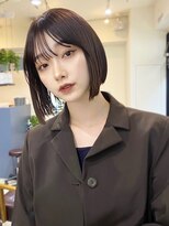 コート 表参道(Cote)&nbsp;前髪 マチルダボブ くすみベージュ インナーグレージュ丸型