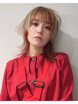 タヤ 天神店(TAYA)&nbsp;☆小顔レイヤーカット☆インナーカラーのレッド添えて☆