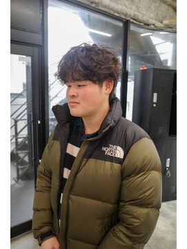 スレイ 西宮(SLAY) 波巻きハイライトアップバングツーブロックマッシュ