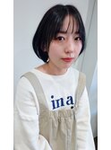 ぱつん丸みボブ