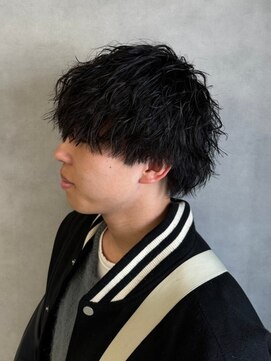 ソアー 新大阪(SOAR) アッシュブラック濡れ感ツイストスパイラルパーマ【新大阪】