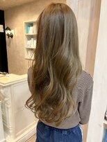 キャアリー(Caary)&nbsp;福山人気オリーブベージュ白髪染めハイトーンブリーチなし30代夏