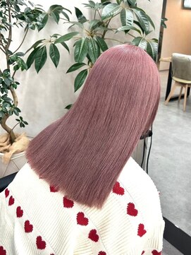 クム 横浜(qumu) 【qumu 横浜】ピンクベージュ×ブリーチ