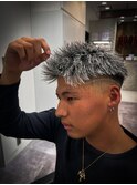 ホワイトフルメッシュ×フェードジェット