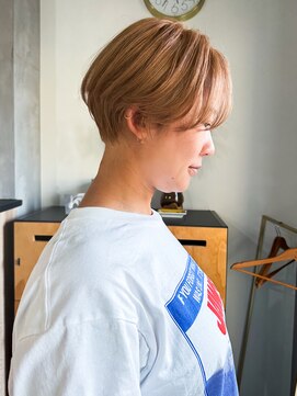 ボレロ(BOLERO) ハンサムショート前髪なし/ミルクティーベージュ丸みショート