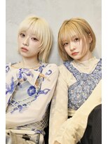 テトラ バイ ネオリーブ 横浜西口店(tetra by neolive)&nbsp;レイヤーカット　ダブルカラー　ベージュ　ブロンド