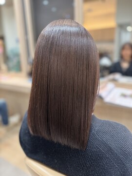 ラディシュ さがみ野(RADISH) 30代40代髪質改善メテオ暗めカラーレイヤーミディアム艶感アップ