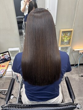 ファビ 渋谷(Fab) くびれヘア/暗めカラー/アプリコットオレンジ/縮毛矯正