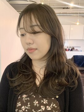 ライン(LINE) ブリーチなしダブルカラー/オリーブベージュ