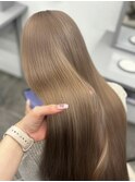 クラゲヘアー/小顔に見せるヘア/ココアベージュ/栄