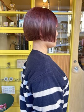 ヒントステーション(HINTSTATION) 〈浅草 半個室〉ミニボブ/ローズピンク