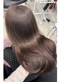 ◎大人韓国風レイヤーカット×ブリーチなしベージュ
