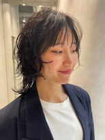 ムクコア(Muk CORE)&nbsp;ウルフレイヤーくびれボブニュアンスパーマ大人可愛い川崎