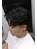 フェザーパーマ+メンズカット¥12600