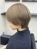 ルノン フィージュ(LUNON fieju)&nbsp;ダークパープルナチュラルショートミルクブラウンダウンバング