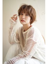 ゆるふわショートボブ×ヘーゼルベージュ