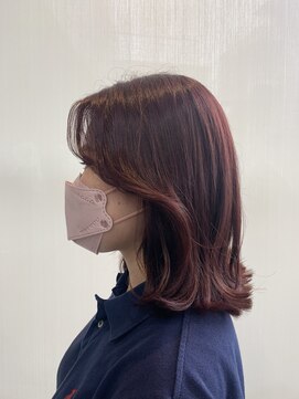 エム(EM) 韓国風レイヤー×秋色レッドブラウン