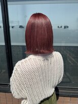 ミック ヘアアンドメイクアップ 直江津店(miq Hair&Make up)&nbsp;外ハネ×ピンクカラー
